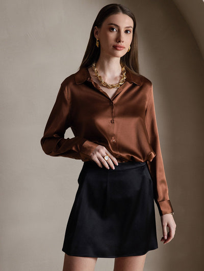 Reyanna™ | Silkesskort Mode Sexig Mini kjol
