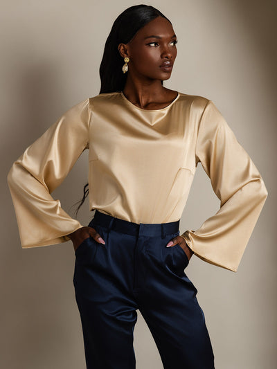 Reyanna™ | Silke Långärmad Blus