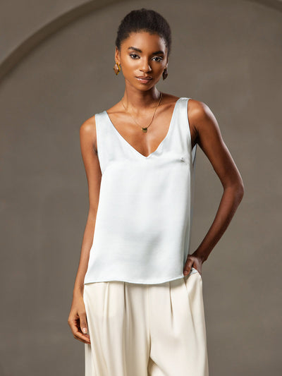 Reyanna™ | Silke V-ringning Tirantes Camiseta Top