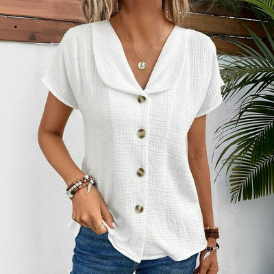 Casual Enfärgad Blus