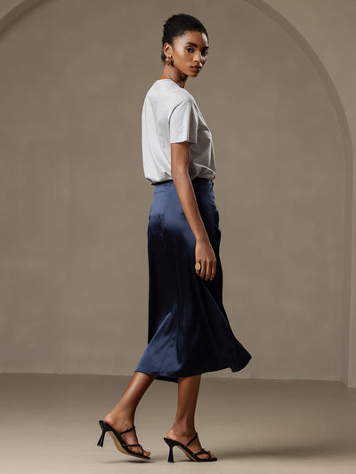 Reyanna™ | Silke Stickad Bas Rund Hals T-Shirt