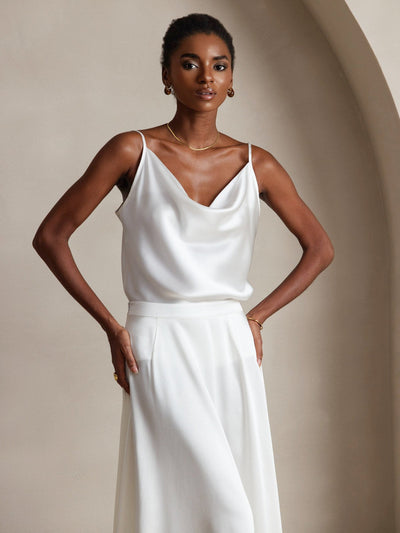 Reyanna™ | Silke Vattenfallsringning Spagettiband Camisole Topp