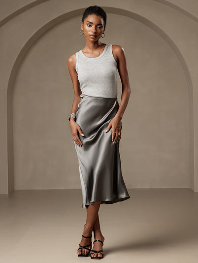 Reyanna™ | Elegant Basik Kjol i Ren Silke