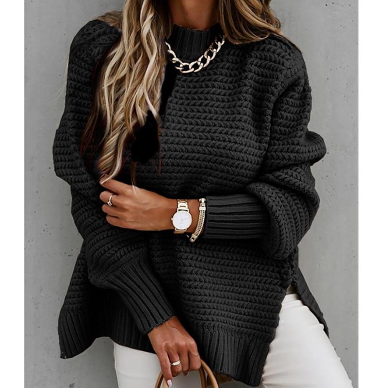 Reyanna™ | Side Split Knitted  Sweater Top
