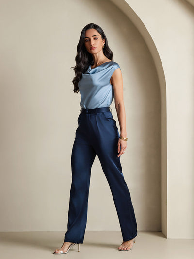 Reyanna™ | Silke Kappärmad Krage Tanktop/Blus