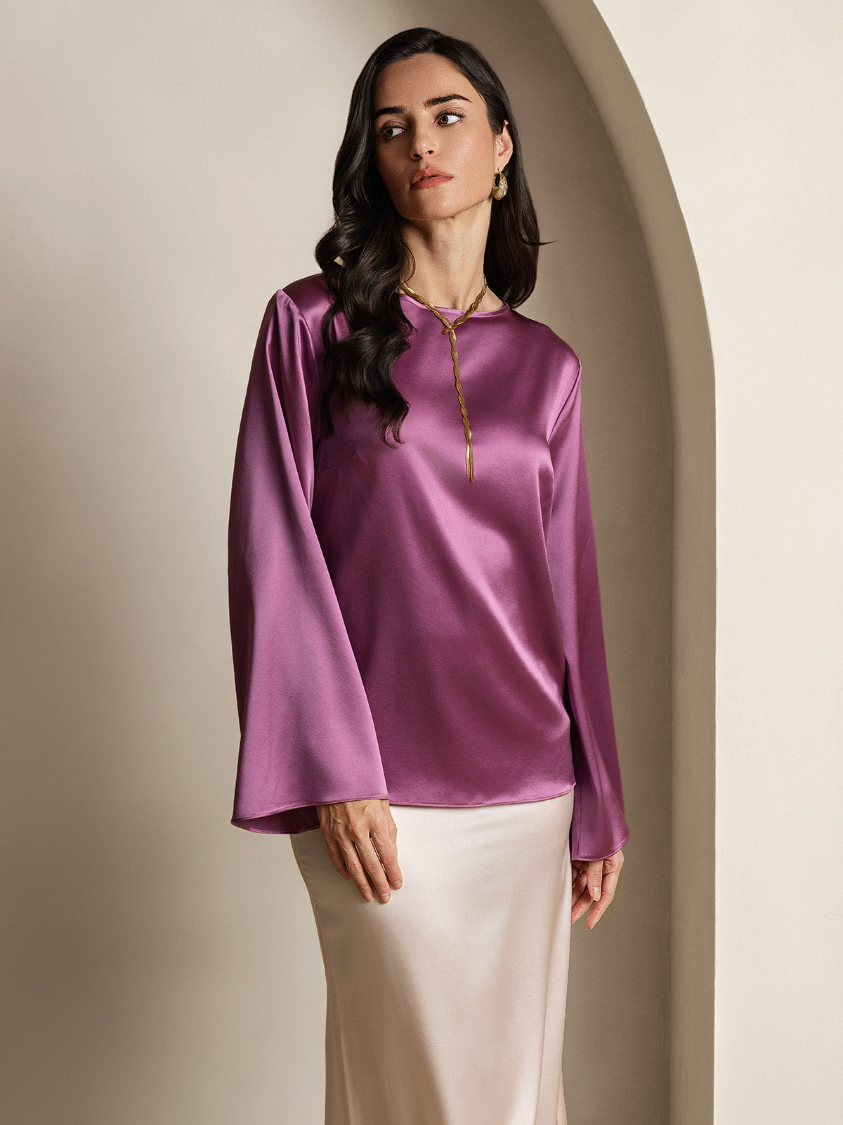 Reyanna™ | Silke Långärmad Blus