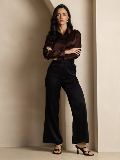 Dam 19 Momme Mulberry Silke Elegant Långärmad Skjorta