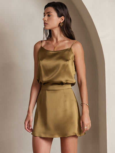 Reyanna™ | Silkesskort Mode Sexig Mini kjol