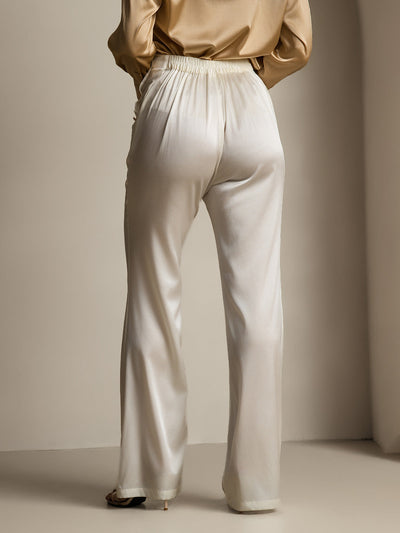 Reyanna™ | Silke Figursydda Knappfickor Kostymbyxor