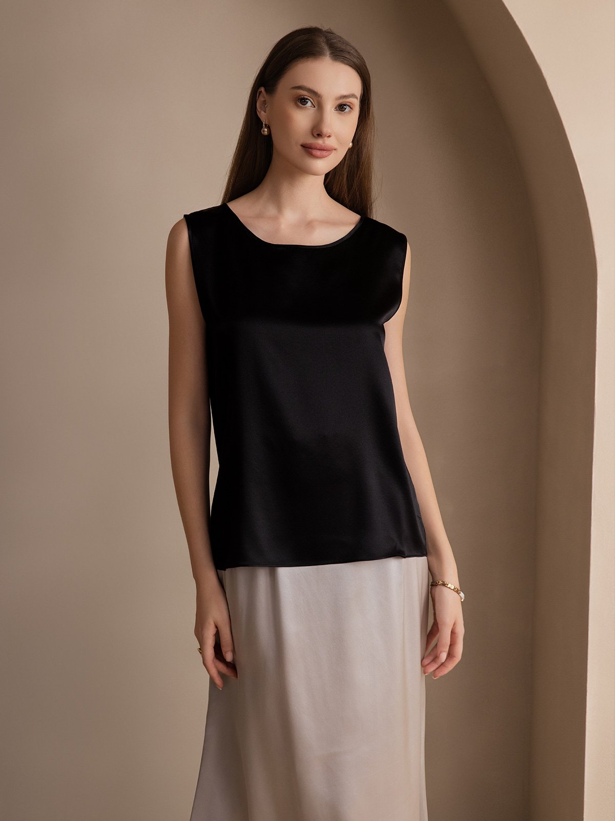 Reyanna™ | Silke Rund Hals Linne