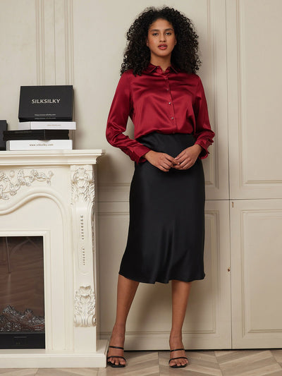 Reyanna™ | Rent Silke Klassisk Elegant Damkjol