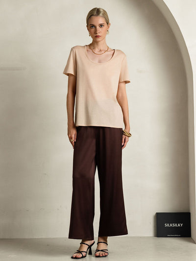Reyanna™ | Silkeblandning U-ringning Dam T-shirt