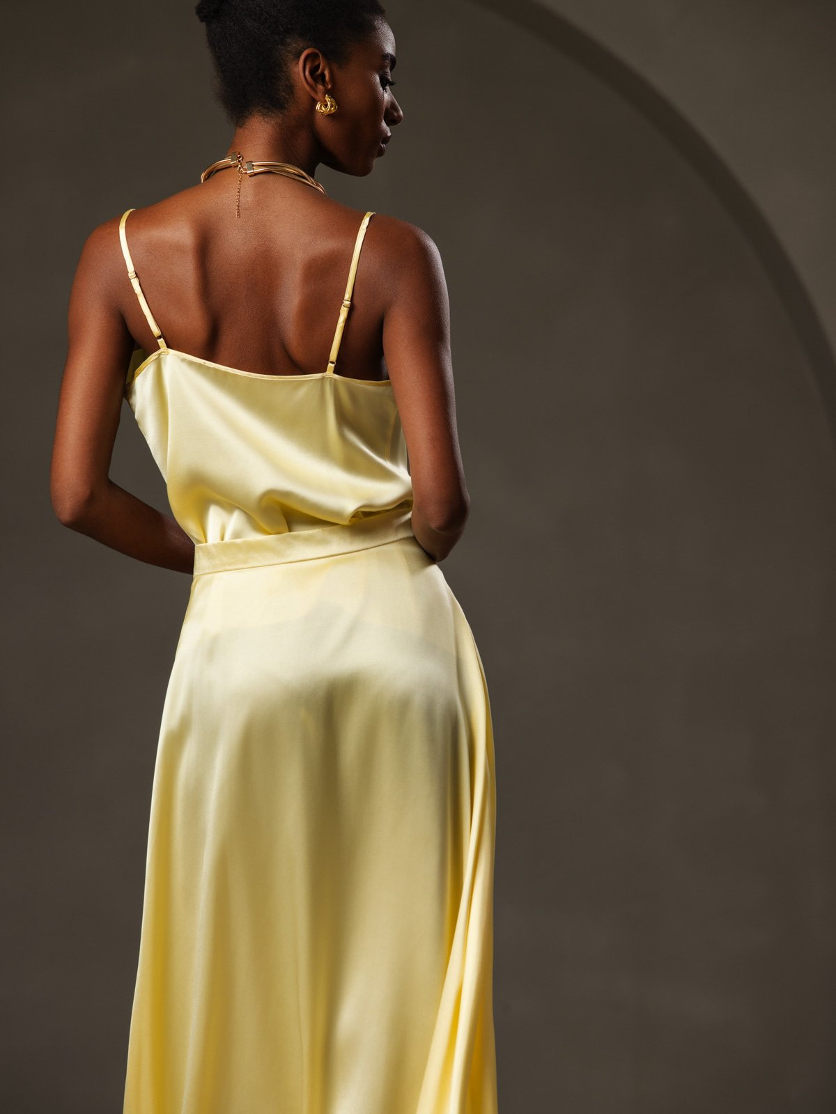 Reyanna™ | Silke Tunna Axelband Draperad Halsringning CamisoleTop