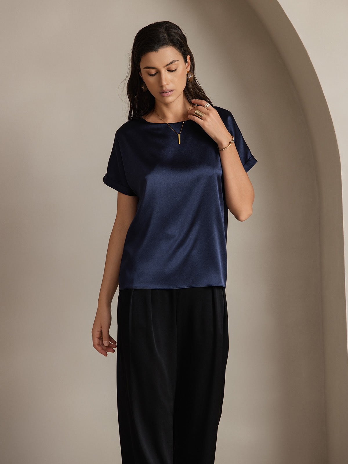 Reyanna™ | Silke Tillfällig Kortärmad T-Shirt