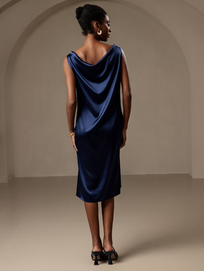 Reyanna™ | Siden elegant cowl-neck ärmlös klänning