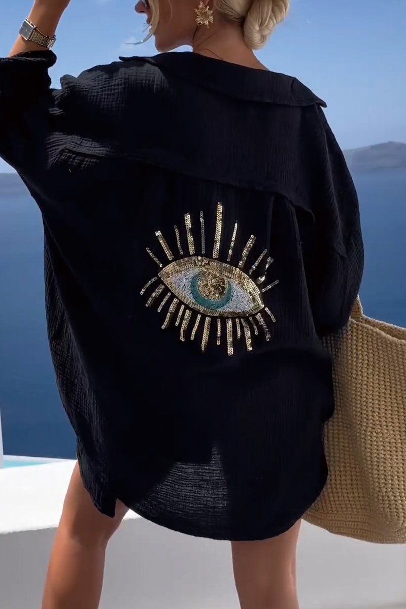Reyanna™ | Casual Sequin Beaded Shirt