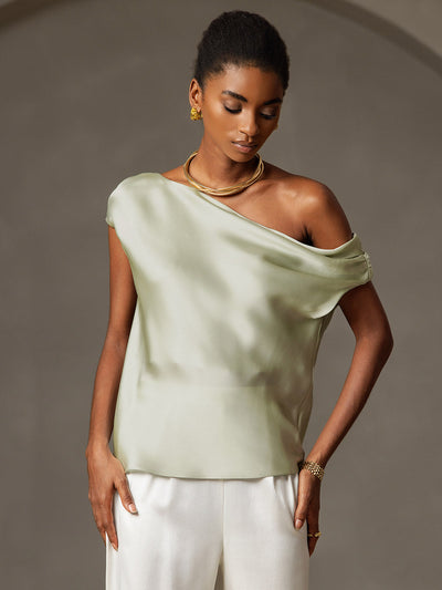 Reyanna™ | Silke Chic En-Skulder Blus