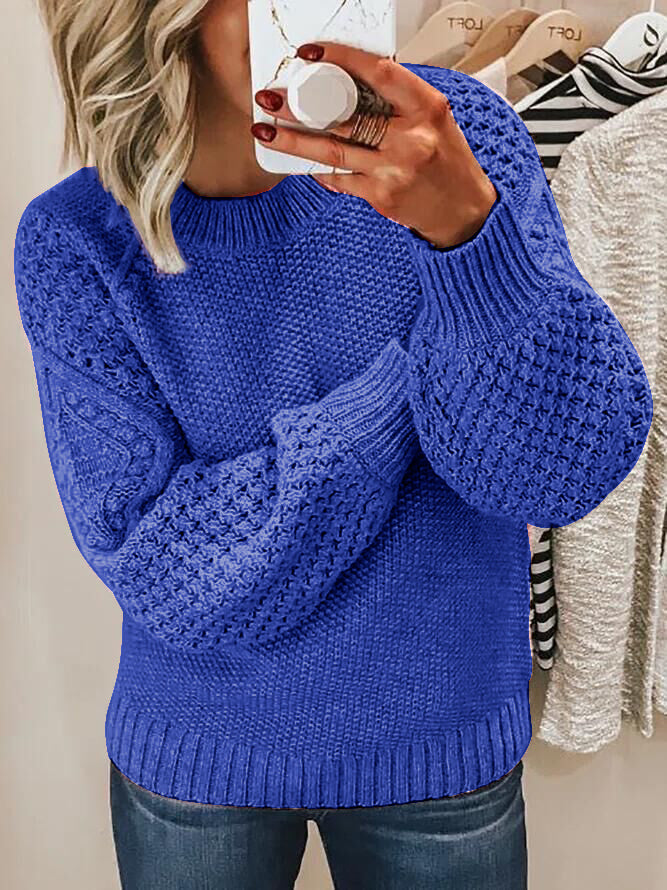 Reyanna™ | Crew Neck Jacquard Knit Sweater