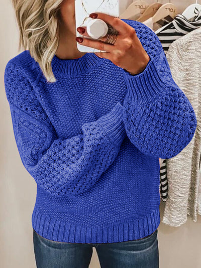 Reyanna™ | Crew Neck Jacquard Knit Sweater