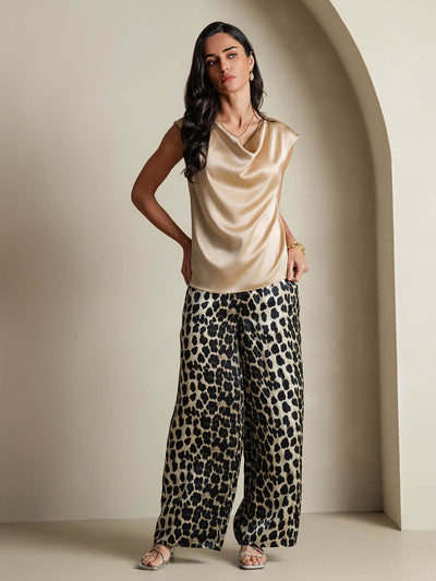 Reyanna™ | Silke Kappärmad Krage Tanktop/Blus
