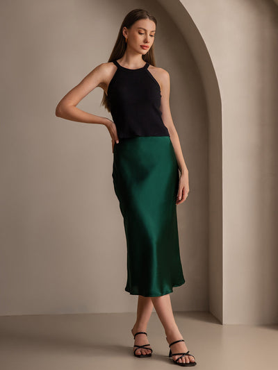 Reyanna™ | Elegant Basik Kjol i Ren Silke