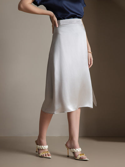 Reyanna™ | Siden Enfärgad Elegant Kjol Med Sprund