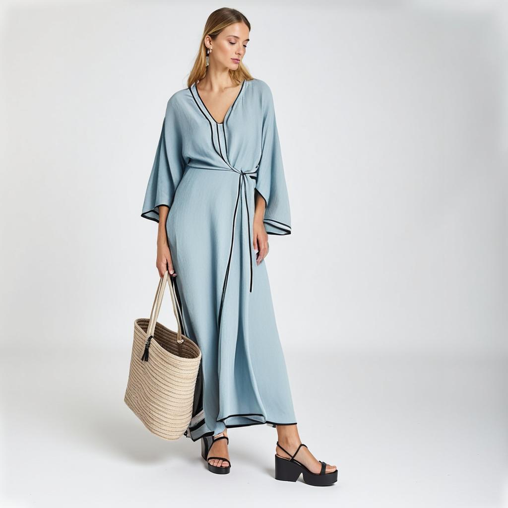 Reyanna |Magda | Elegant randig sommarklänning