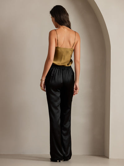 Reyanna™ | Silke Figursydda Knappfickor Kostymbyxor