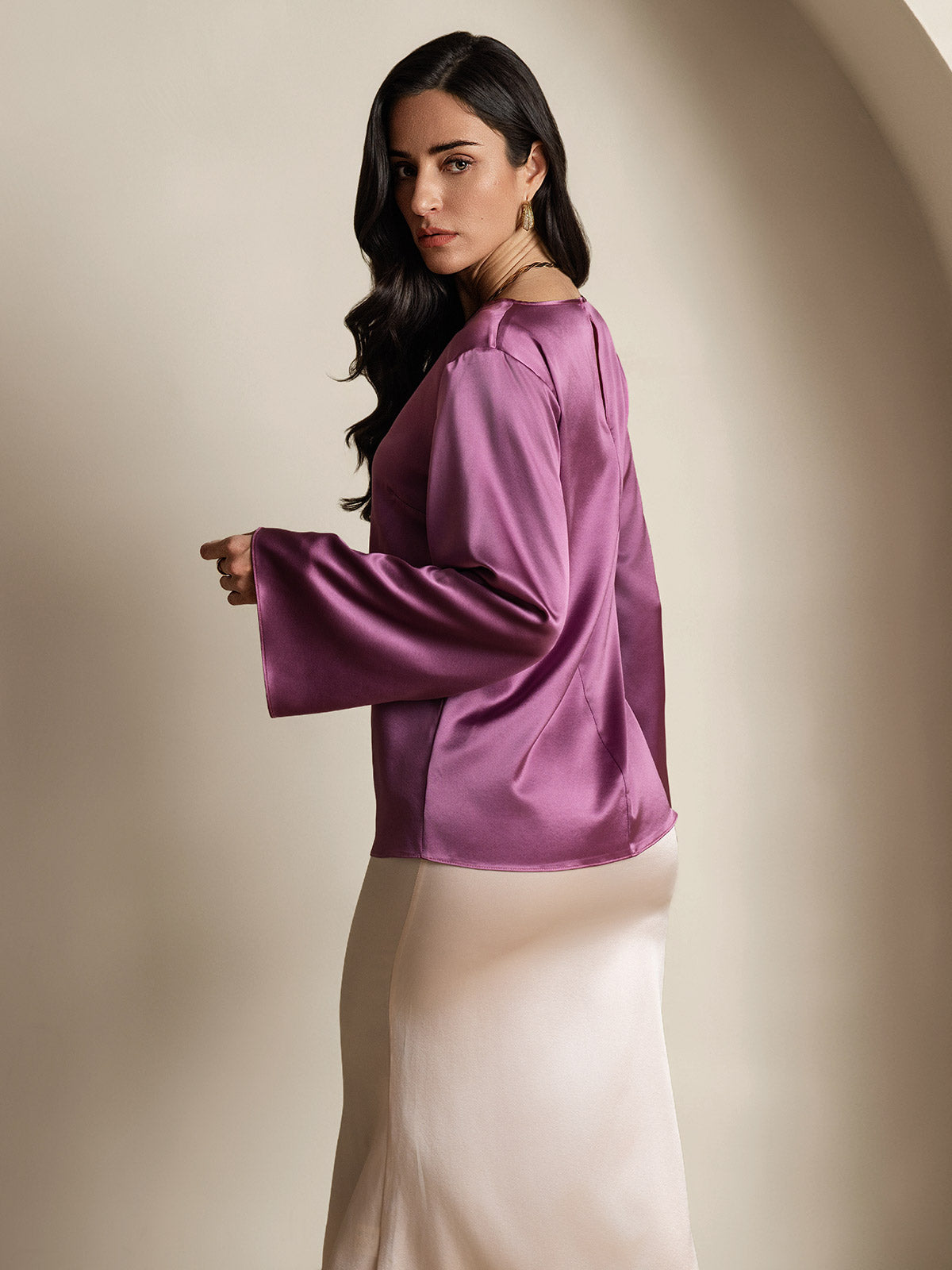 Reyanna™ | Silke Långärmad Blus