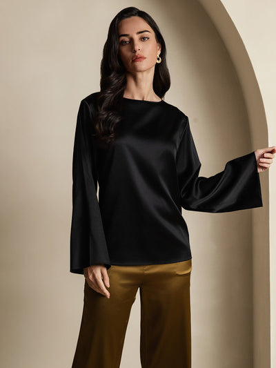 Reyanna™ | Silke Avslappnad Långärmad Blus