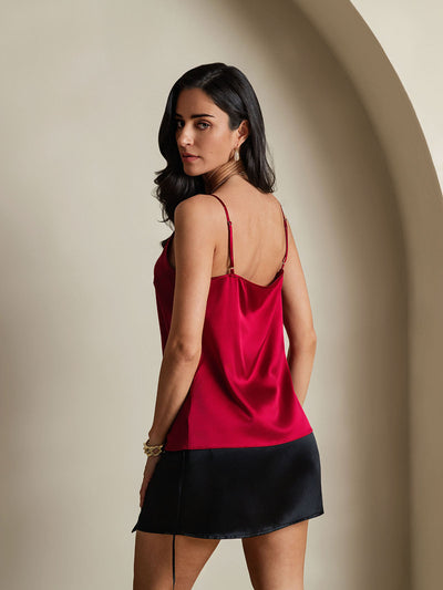 Reyanna™ | Silkes Avslappnad Spaghettiband Camisole-linne