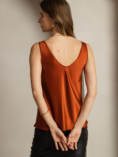 Reyanna™ | Silke V-ringning Tirantes Camiseta Top