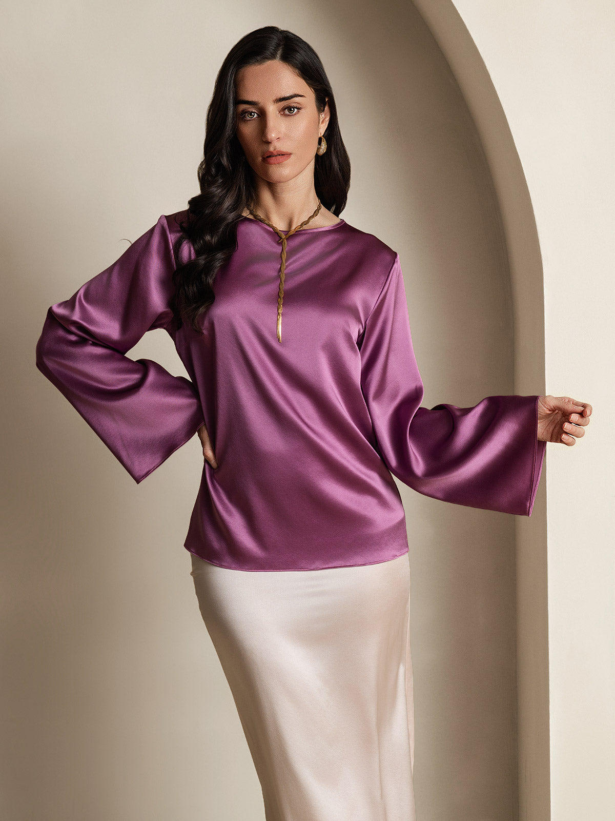 Reyanna™ | Silke Långärmad Blus
