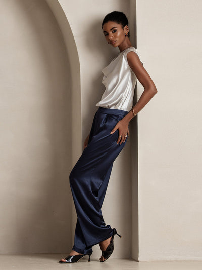Reyanna™ | Silke Kappärmad Krage Tanktop/Blus