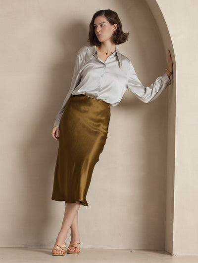 Reyanna™ | Elegant Basik Kjol i Ren Silke