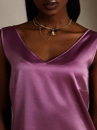 Reyanna™ | Silke V-ringning Tirantes Camiseta Top
