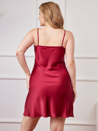 Reyanna™ | Plusstorlekar Ren Siden Sexig Chemise Nattklänning