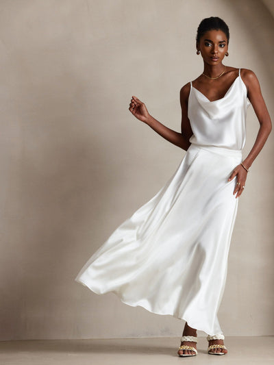 Reyanna™ | Silke Vattenfallsringning Spagettiband Camisole Topp