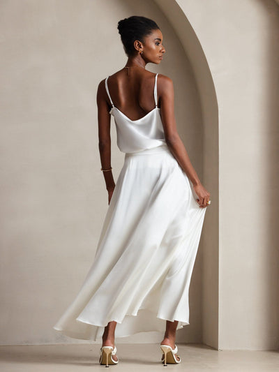 Reyanna™ | Silke Vattenfallsringning Spagettiband Camisole Topp
