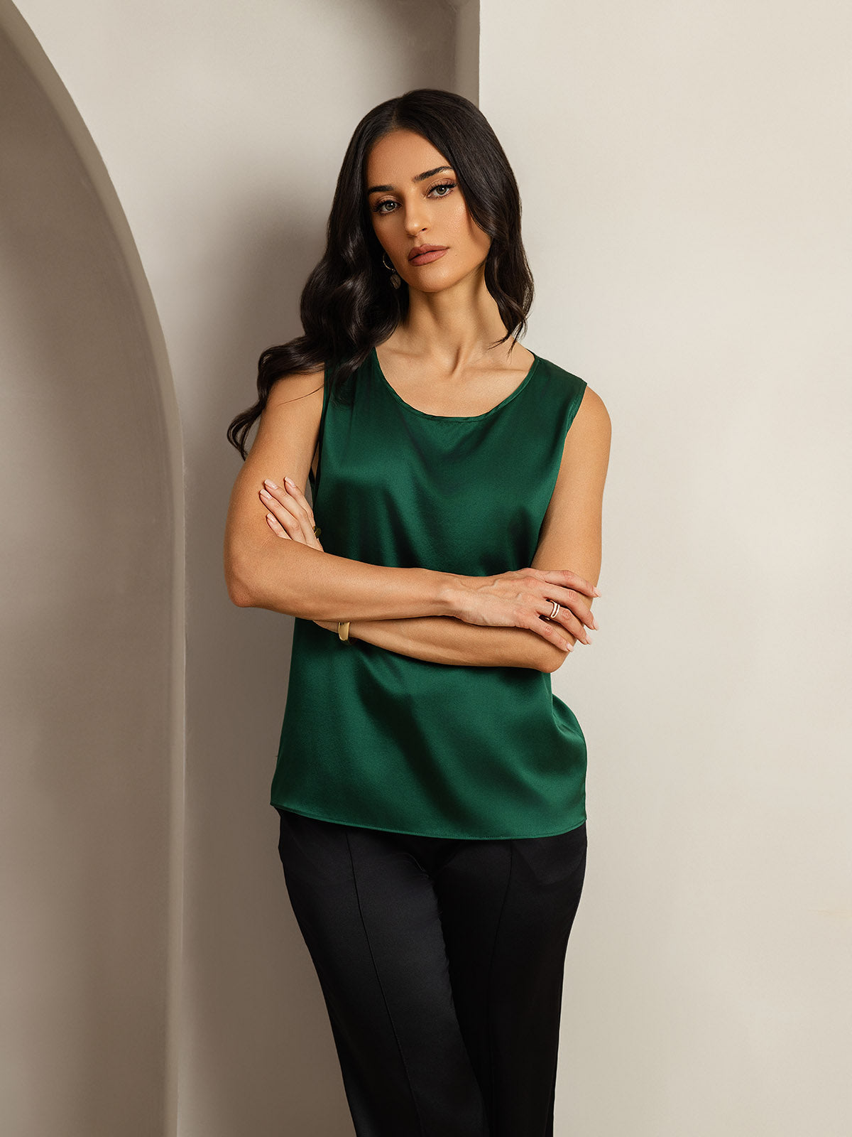 Reyanna™ | Silke Rund Hals Linne