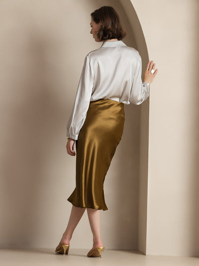 Reyanna™ | Elegant Basik Kjol i Ren Silke