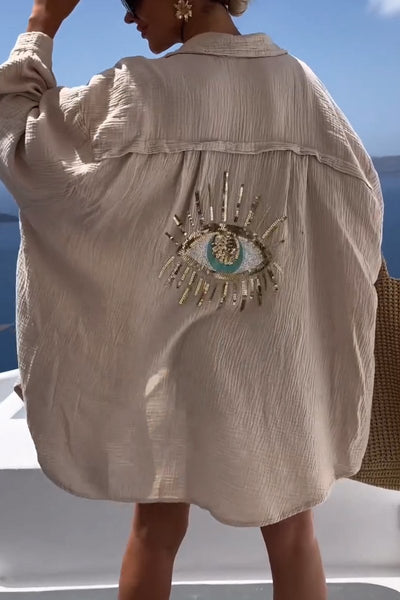 Reyanna™ | Casual Sequin Beaded Shirt