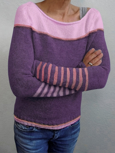 Reyanna |Elly | Elegant cashmere randig tröja