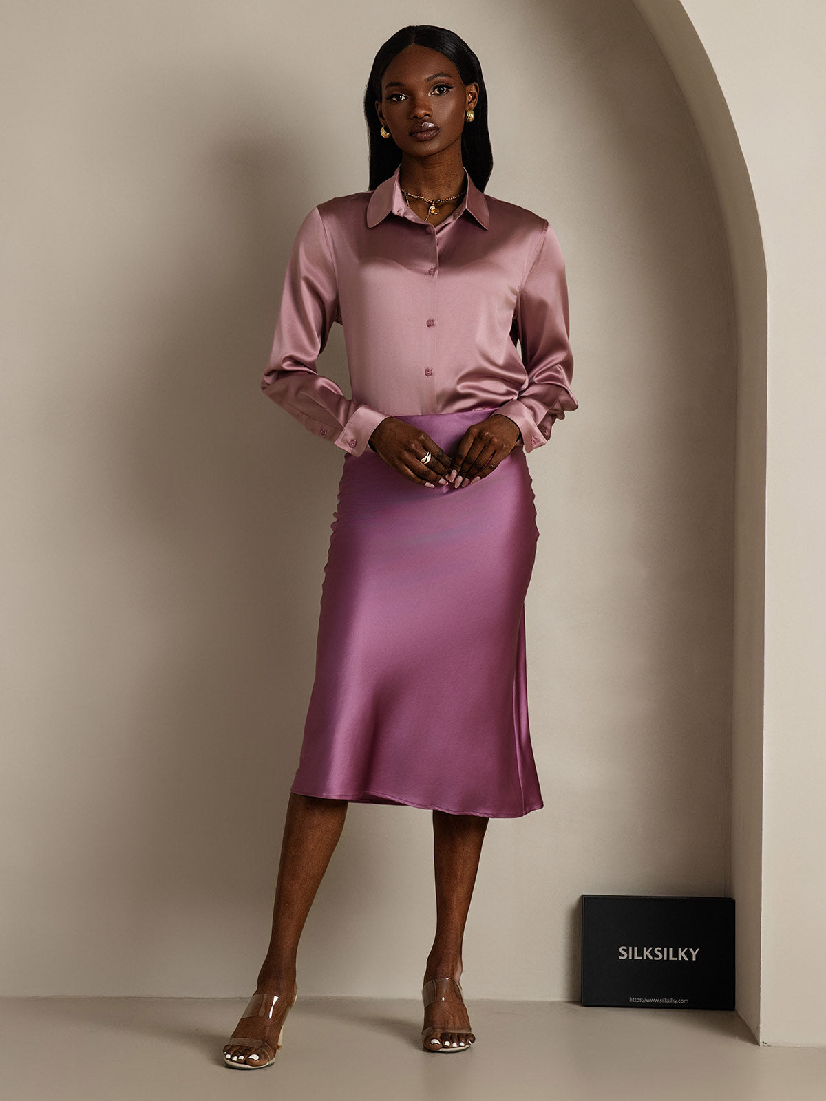 Reyanna™ | Elegant Basik Kjol i Ren Silke