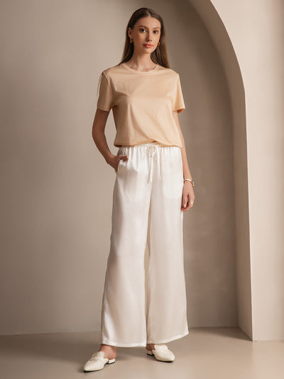 Reyanna™ | Silke Stickad Bas Rund Hals T-Shirt