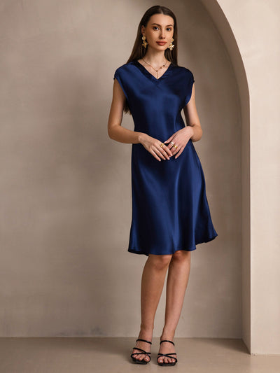 Reyanna™ | Ren Siden Elegant Cap Sleeve Klänning