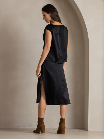 Reyanna™ | Silke Kappärmad Krage Tanktop/Blus