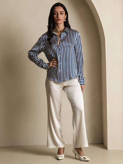 Reyanna™ | Silke Basic Military Lapel Skjorta
