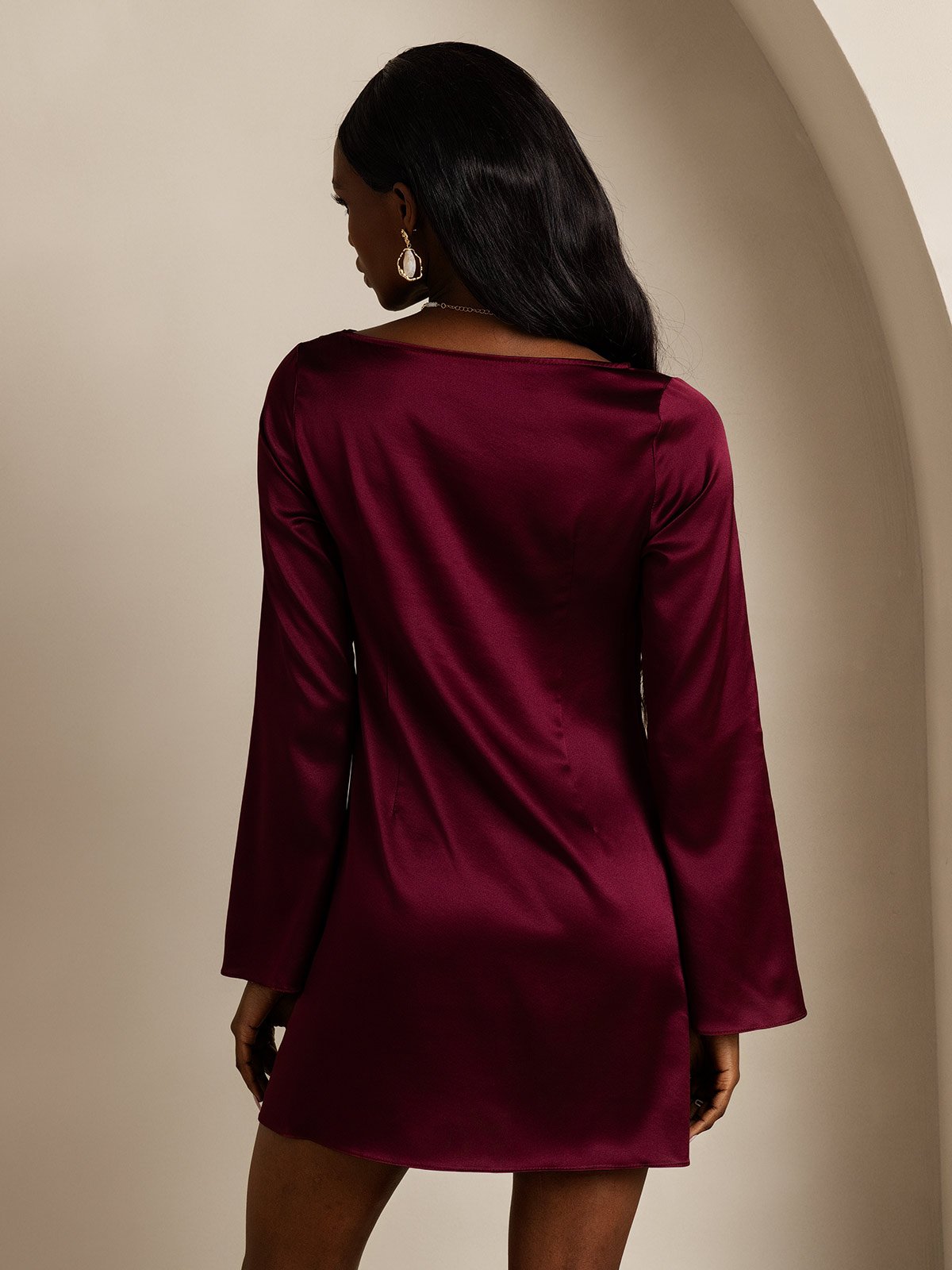 Reyanna™ | Silke Elegant Långärmad Klänning
