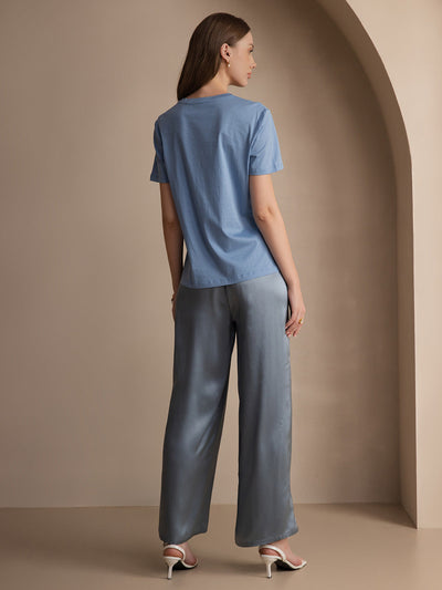 Reyanna™ | Silkestrikad Rundhals T-shirt